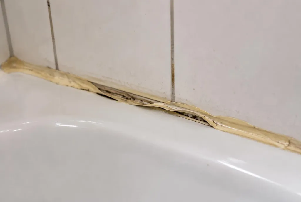 Kitbedrijf Deventer – loslatende kit naast het bad